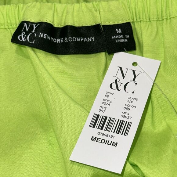 NWT NY& Co Colorblock Off-The-Shoulder Poplin Maxi Dress Medium - Picture 11 of 14